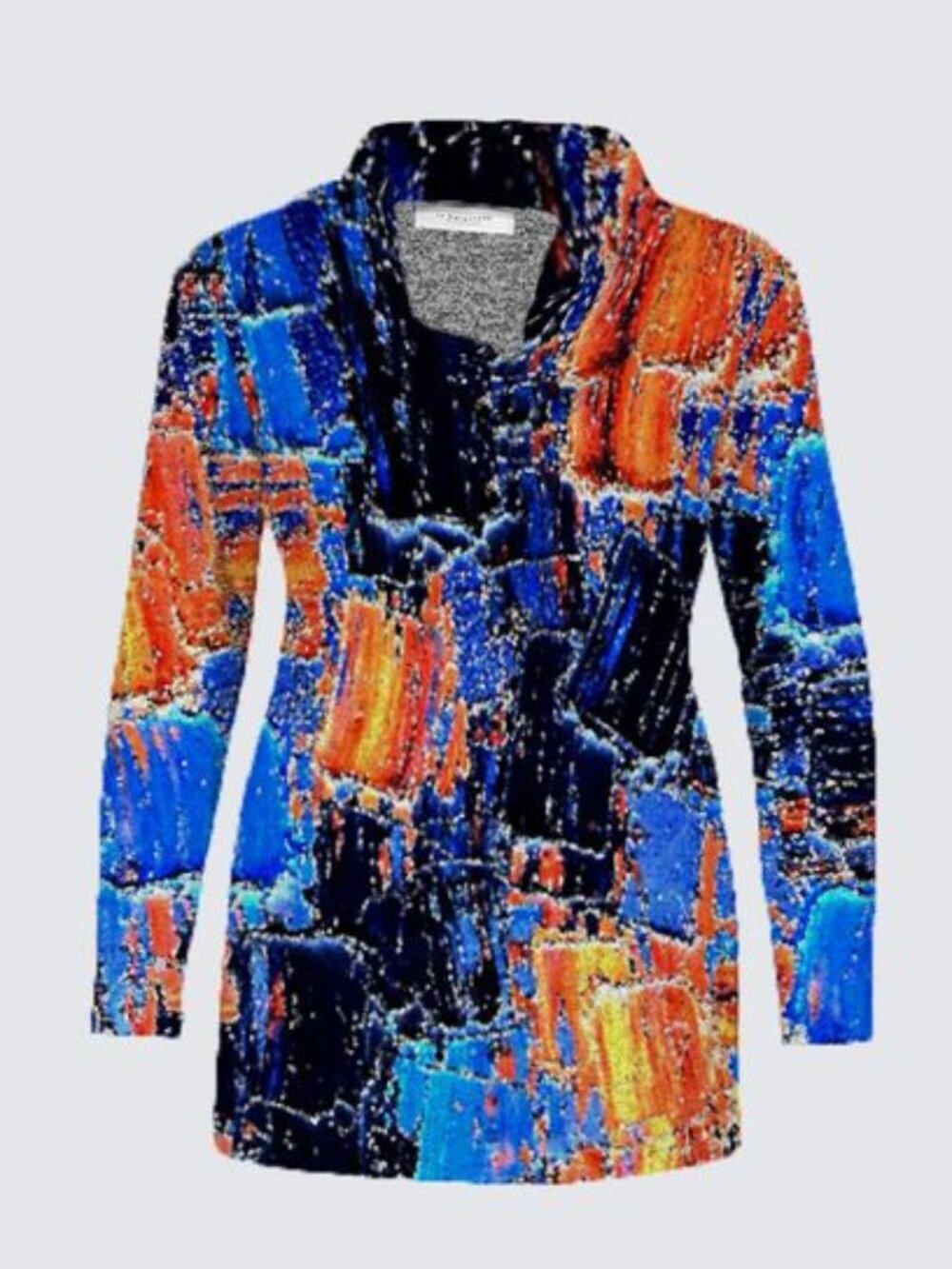 Golden Tide | Textured Abstract Palette Knife Painting Plus-Size Mia Tunic